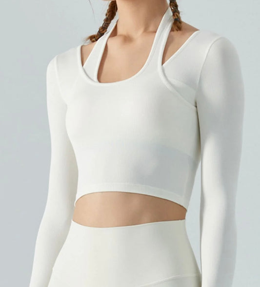 Long Sleeve Cropped Sports Top