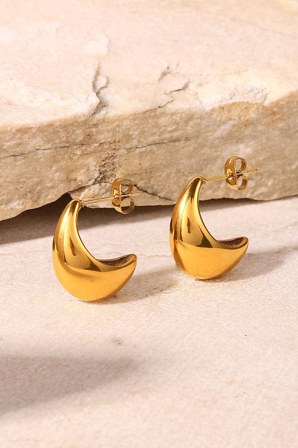 Dainty Gold C-Hoop Earrings