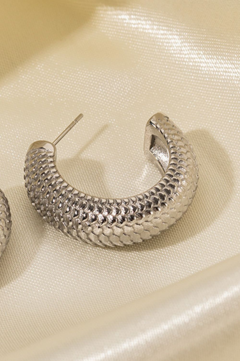 Textured Mini Hoop  Earrings