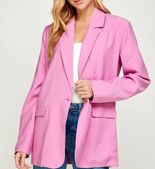 Blush Pink Oversized Blazer