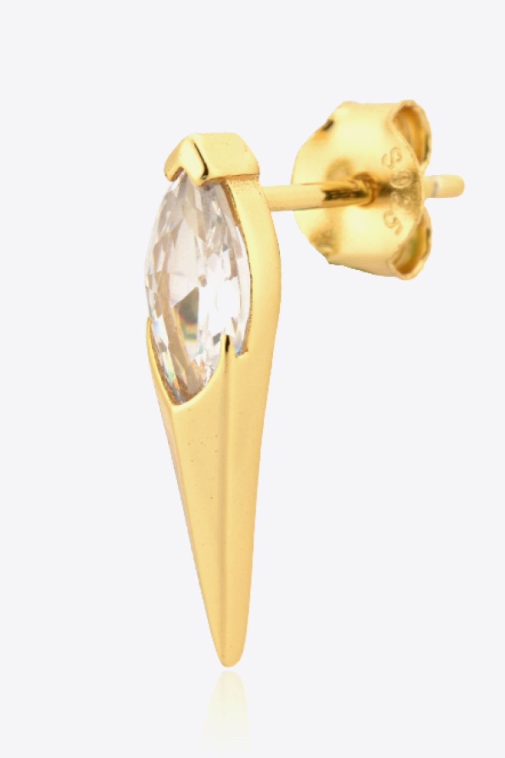 Studded Drop Gold Earrings