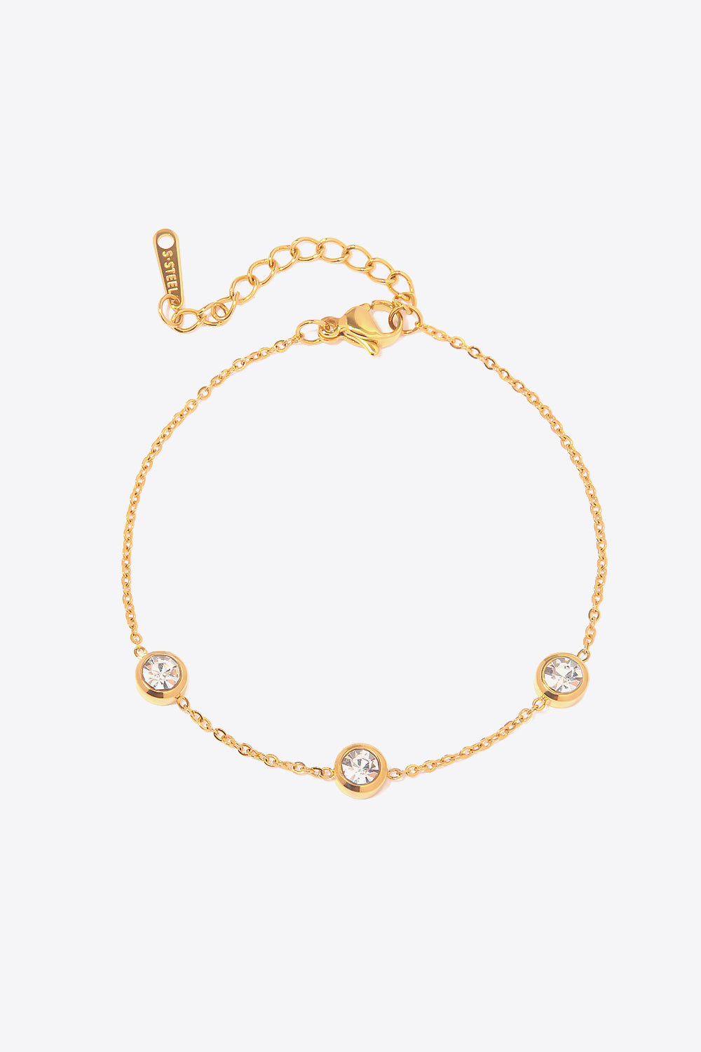 3-Stone Gold Bracelet