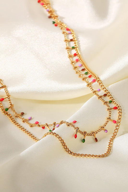 Rainbow Double-Layered Necklace