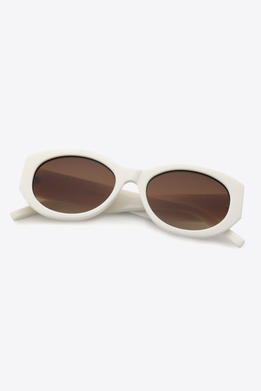 Cream Oval Sunglasses