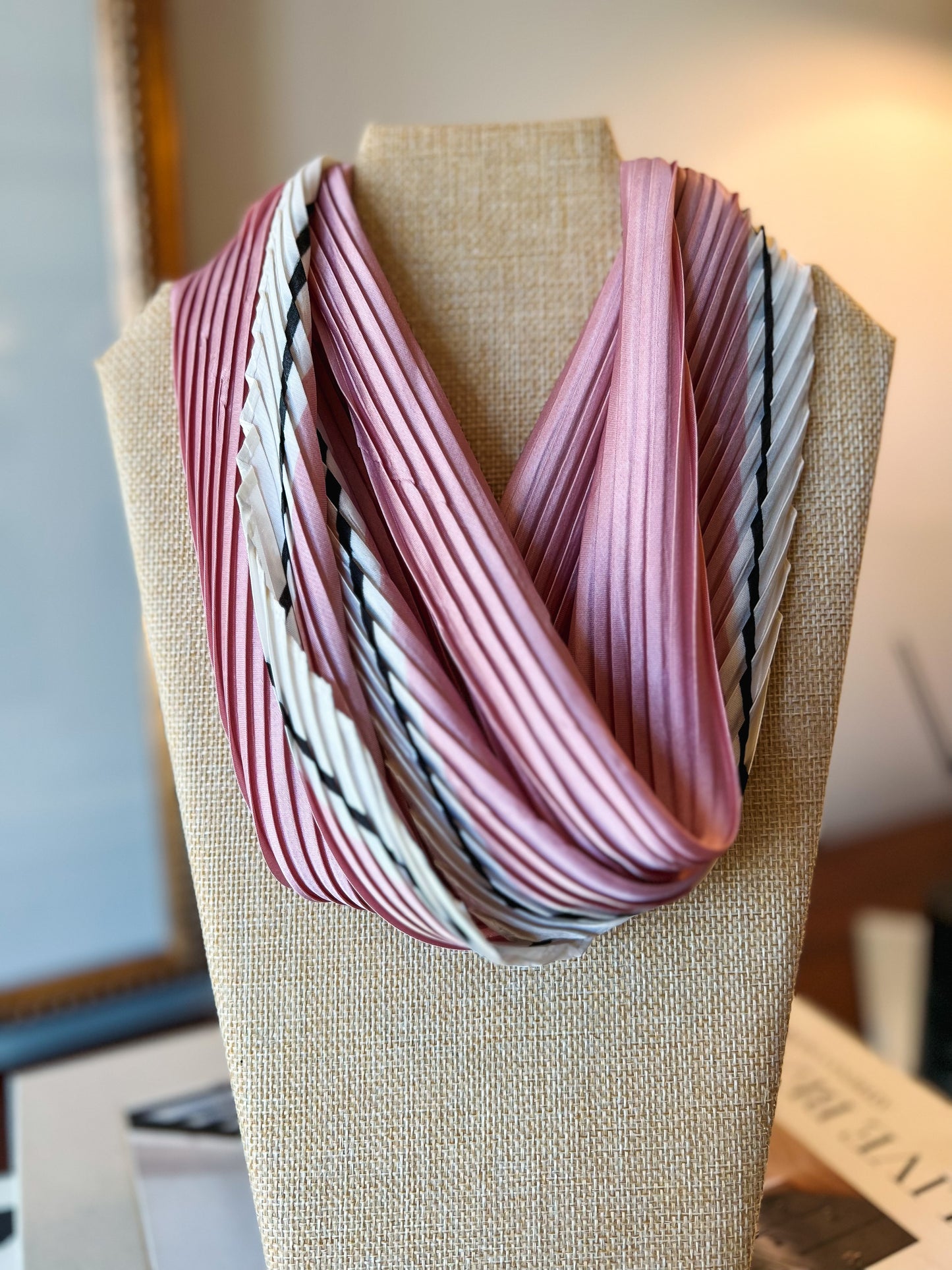 Rose Pleated Neck Scarf