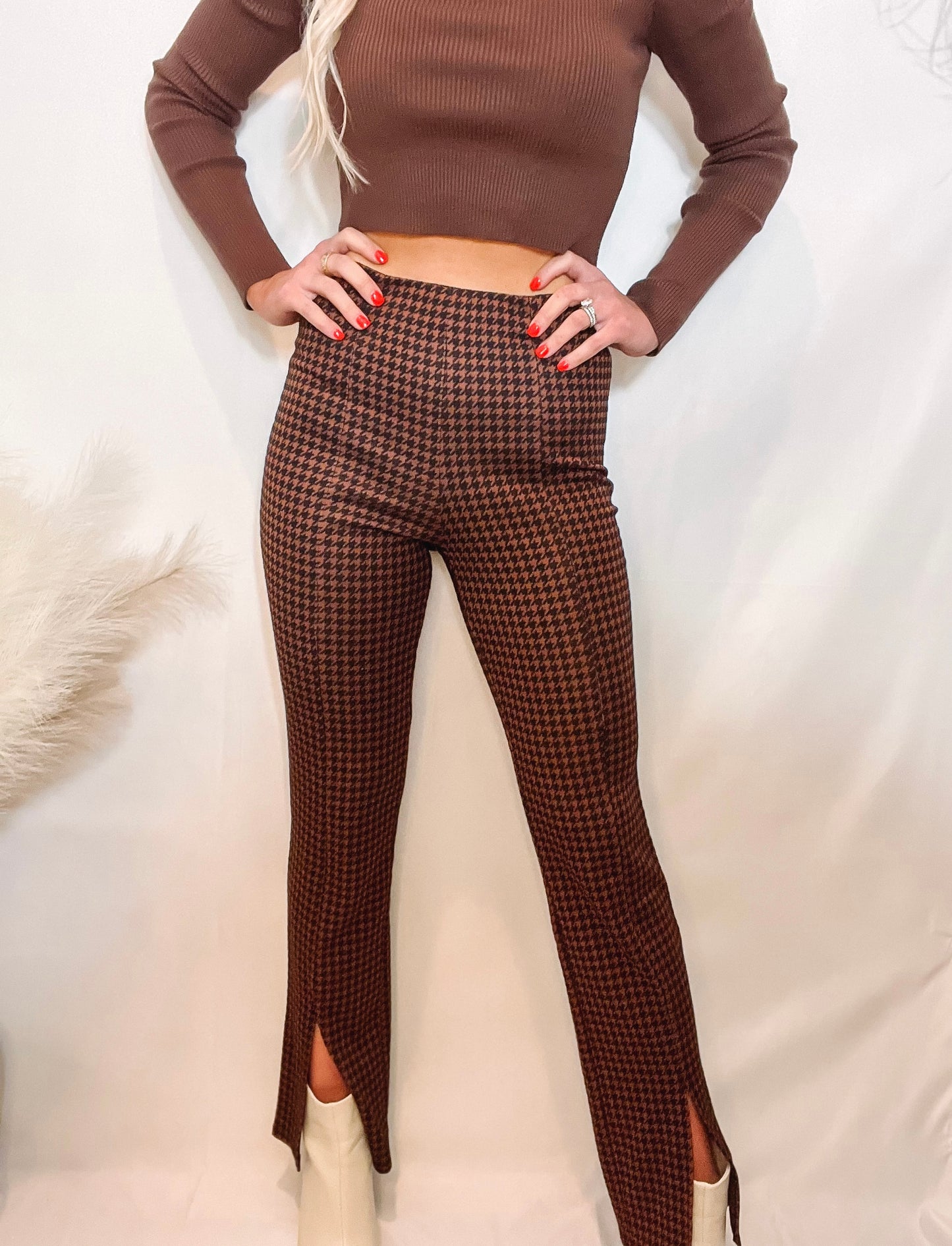 Brown/Black Checkered Pants