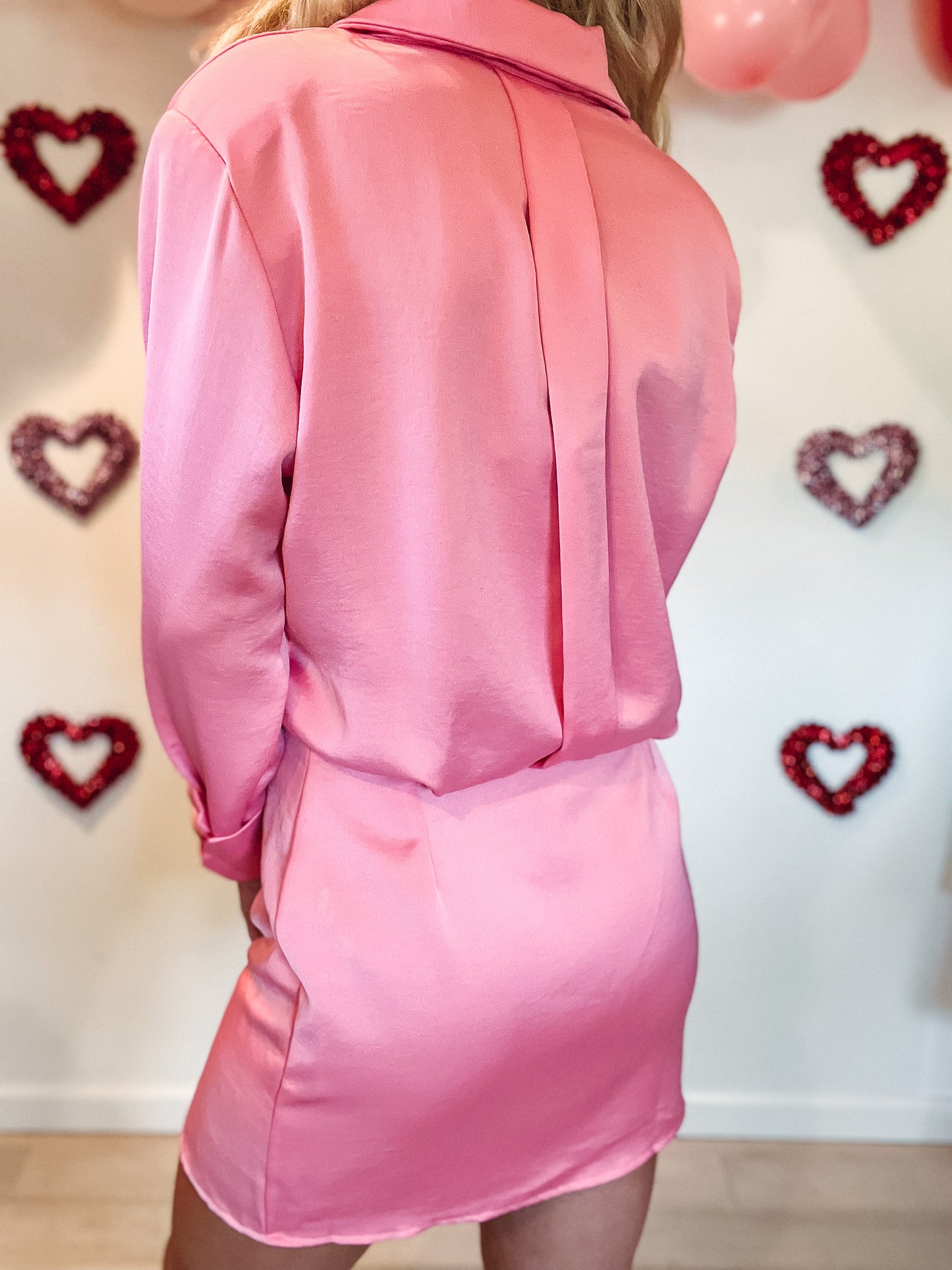 Pretty In Pink Buttoned Dress