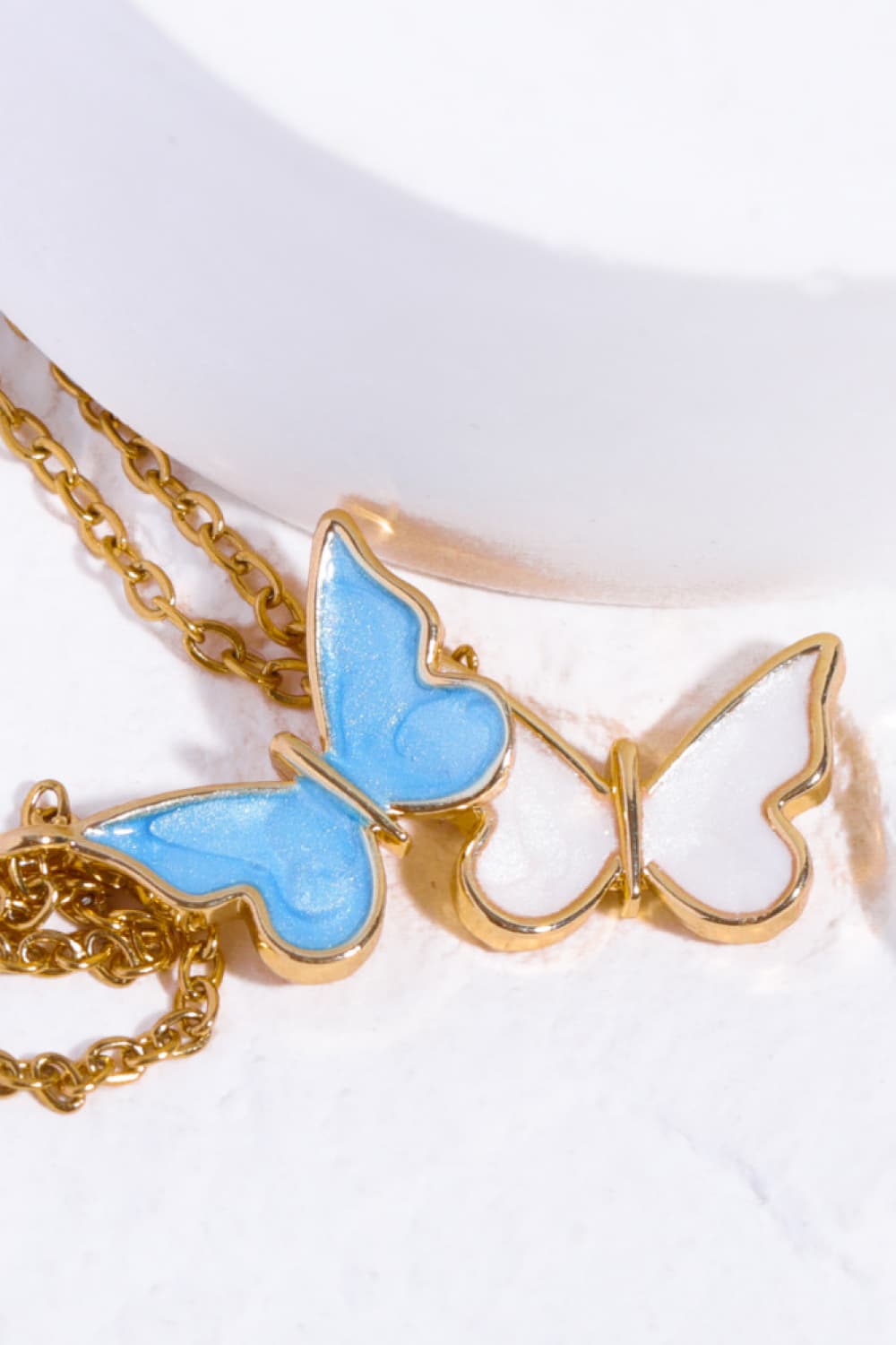 Butterfly Pendant Gold-Plated Necklace